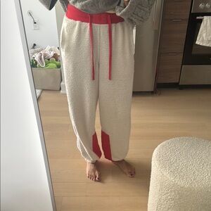 Free People Cozy Cream and Red Women's Sweats size S
